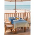 thumbnail image 6 of Navy Blue Khaki Ombre Outdoor Tablecloth with Umbrella Hole, Modern Abstract Art Gradient Spillproof Waterproof Outdoor Table Cover, Patio Tablecloths for Party Picnic Camping, Rectangle 54"x80", 6 of 9