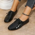 thumbnail image 4 of Black Female Pointed Toe Leather Shoes With British Design Elements For Casual And Commuting Wear, 4 of 7