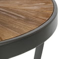 thumbnail image 7 of Kate and Laurel Gerhardt Round Wood and Metal Side Table, 20 x 20 x 18.5, Brown and Charcoal Gray, 7 of 7