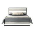 thumbnail image 3 of Home Design Huron Full Metal Platform Bed Frame with Full Slats and Under-Bed Storage, Light Gray, Easy Assembly, 3 of 6