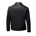 thumbnail image 4 of LISTHA Men's Black Genuine Lambskin Leather Biker Jacket Vintage Real Brown Motorcycle Jackets For Men Black L, 4 of 4