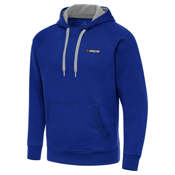 Men's-Antigua  Royal NASCAR Merchandise Victory Pullover Hoodie