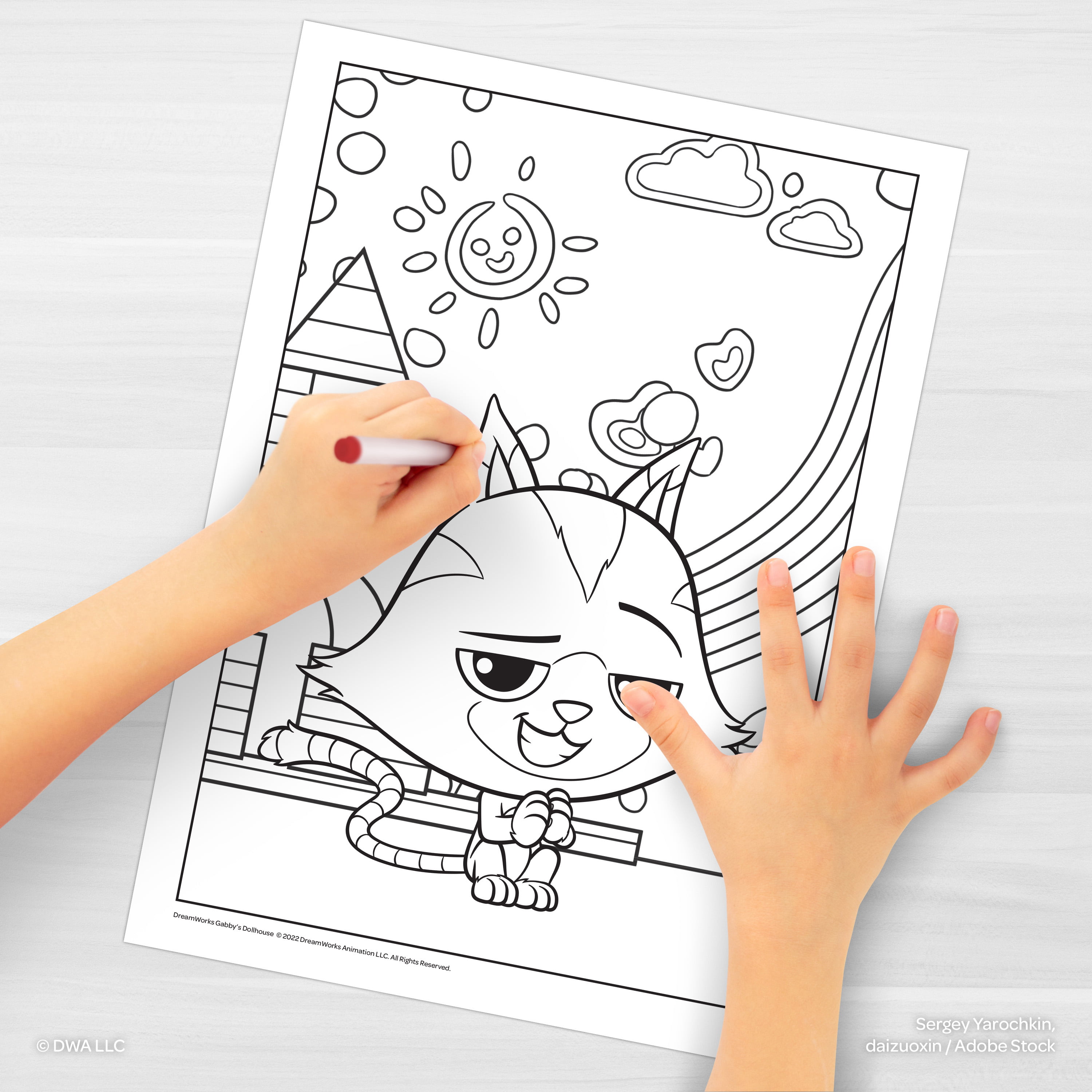 Gabbys Dollhouse Coloring book:Cartoon Coloring & Activity Book for Kids