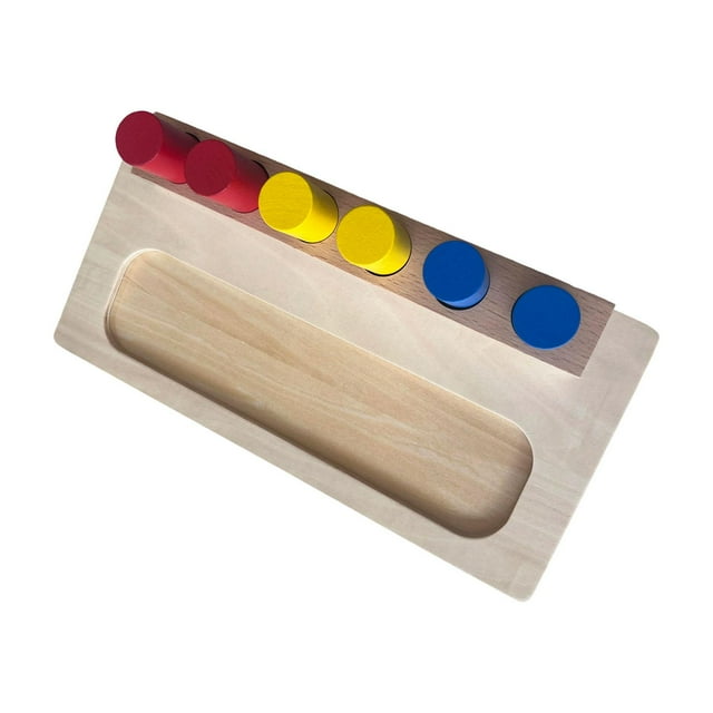Juguete de lápiz de madera, coordinación mano-ojo, colorido, educación en casa para niños pequeños, preescolar, cilindro y base de colores, educación
