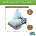 thumbnail image 5 of Just Relax Solid Polyester Eco-Friendly Asymmetrical Bed Canopy, Queen King, White, 5 of 5