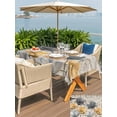 thumbnail image 5 of Outdoor Tablecloth with Umbrella Hole for Patio/Picnic/Party/Camping, Spring Tulips Flower Waterproof Table Cloth Rectangle Table Cover Washable, Vintage Floral Barn Doors Rustic Beige (60"x 120"), 5 of 8