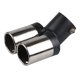 thumbnail image 1 of Speravity Silenciador de escape Universal para coche, punta redonda de acero inoxidable, revestimiento de garganta trasera, puntas de tubo de Accesorios para motos Curva/Negro, 1 of 6