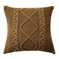 thumbnail image 1 of Knit Decorative Throw Pillow Covers Double Soft Cushion Cozy Sweater Style Square Pillowcase For Home Bed Car Couch, 1 of 3