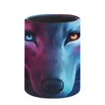 thumbnail image 3 of Lobo Galaxia-theme Cylinder Pen Holder Pencil Organizer with Flannel Lining PVC Leather Material Cardboard Base for study work 10*8CM, 3 of 6