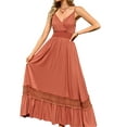 thumbnail image 3 of Liacowi Women Loose Dress V Neck Sleeveless Casual A-Line Dresses Lace Long Dress Flowy Sundress, 3 of 6