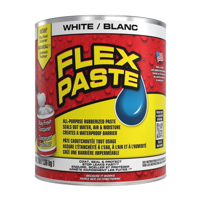 FLEX PASTE WHITE 3 LB SUPER THICK RUBBER PASTE
