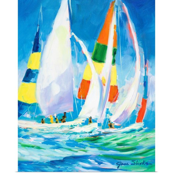 Great BIG Canvas | Rolled Jane Slivka Poster Print entitled Come Sail Away