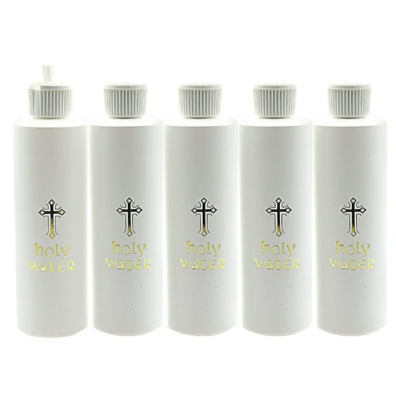 2/5pcs Holy Water Bottle Christian Catholic Blessed Water Bottle Cross Holds Bottles for Christian Religious Party Decor
