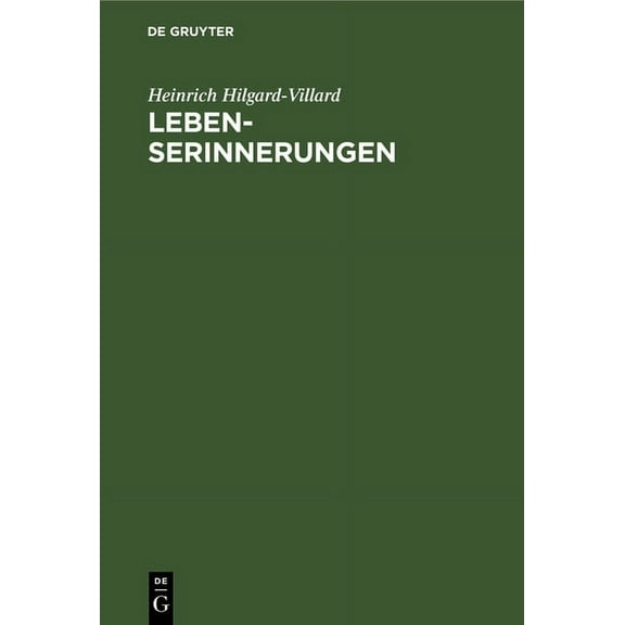 Lebenserinnerungen, (Hardcover)