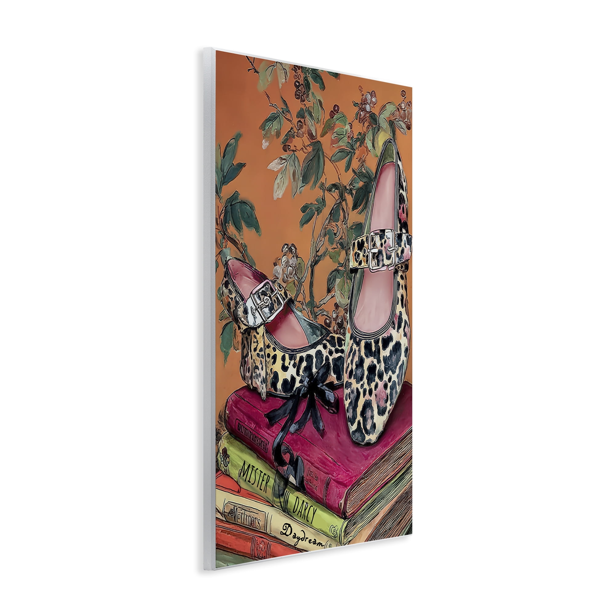 Stupell Industries On My Feet Shoes & Books Wall Plaque Art, design by Annabelle Hall