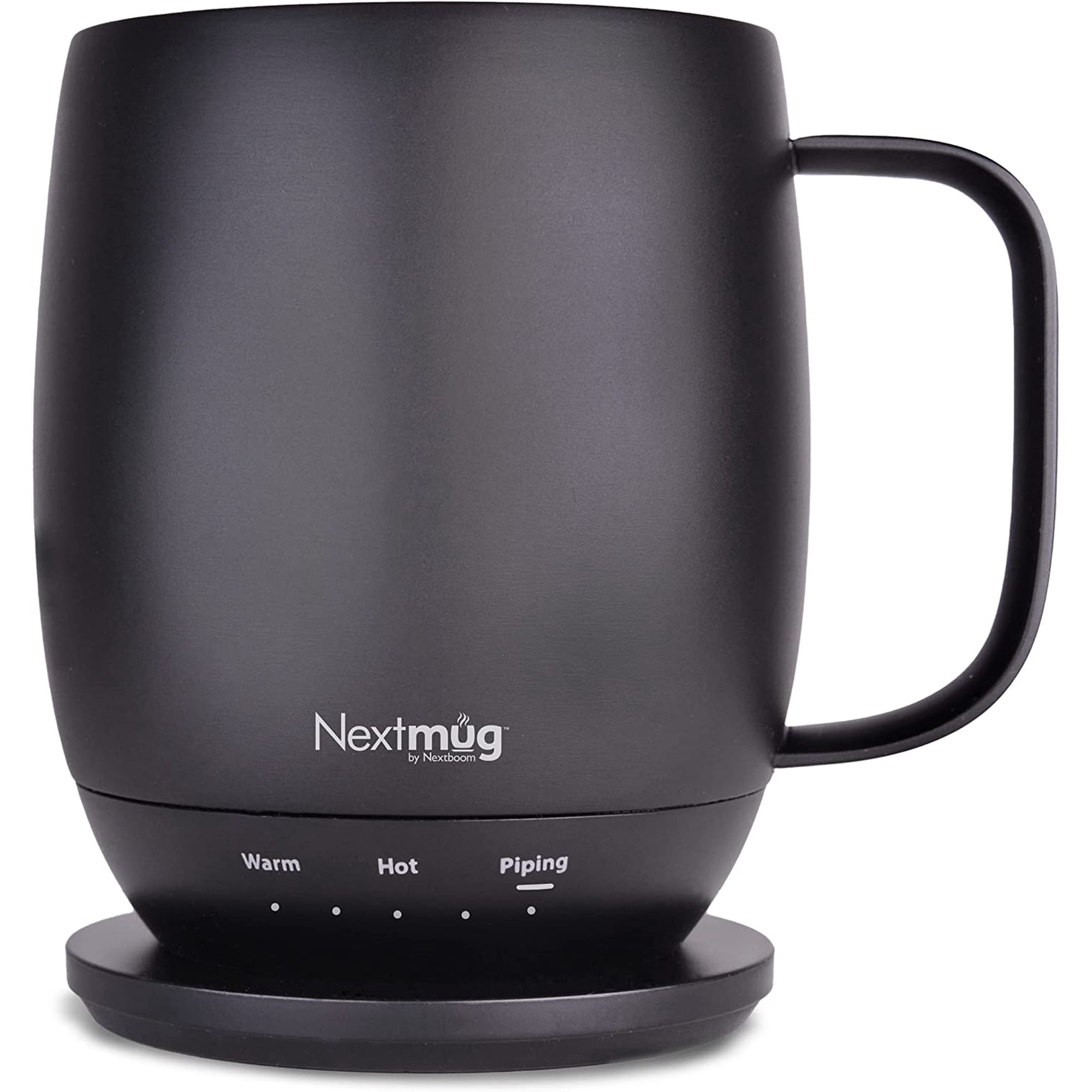 Nextmug by Nextboom - Temperature-Controlled, Self-Heating Coffee Mug (Black - 14 oz.)
