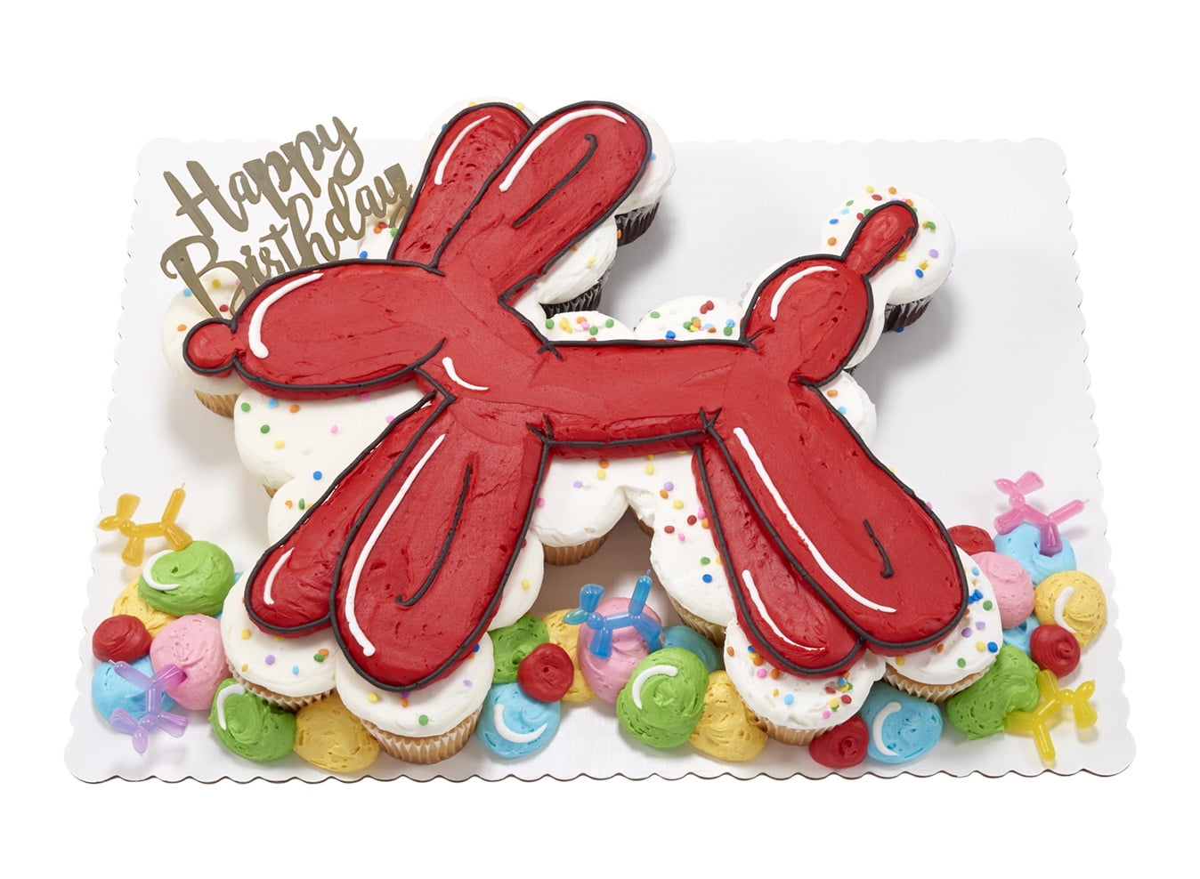 Balloon Animals Cupcake Cake