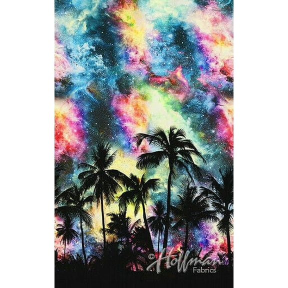 Raving Tides~Spectrum Digital Panel 27" x 44"  Cotton Fabric by Hoffman