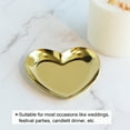 thumbnail image 3 of Uxcell Candle Tray Holder, 3.35inch Stainless Steel Heart Plate for Home Decor Gold 2 Pieces, 3 of 6