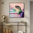 thumbnail image 3 of Cocktail Croc II Canvas Trendy Bathroom Art by Art Remedy, Black Frame, 30 x 30, 3 of 7