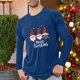 thumbnail image 1 of Blusas y camisas de manga larga con cuello redondo para hombre, deportivas, fitness, hogar, pijamas navideños estampados, camiseta de manga larga con cuello redondo, blusa de poliéster para hombre, 1 of 4