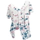 thumbnail image 1 of Blusas de Manga Corta para las Mujeres con Cuello en V Impreso Suéter Casual Top, Blusas para las Mujeres Casual, 1 of 4