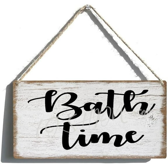 Wall Decor Wood Sign Bath Time Restroom Wood Sign Loo Wc Bathroom Wooden Plaque Sign Home Wall Art Decor For Living Room Bedroom Farmhouse Office 12 X 6 Inch