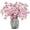 Style1- Pink 8pcs, variant on Artificial Flowers Branches Faux Silk Cherry Blossoms Stem Fake Floral for Home Garden Restrant Hotel Parties Wedding Table Centenpieces Arrangements Decor Spray in Pink