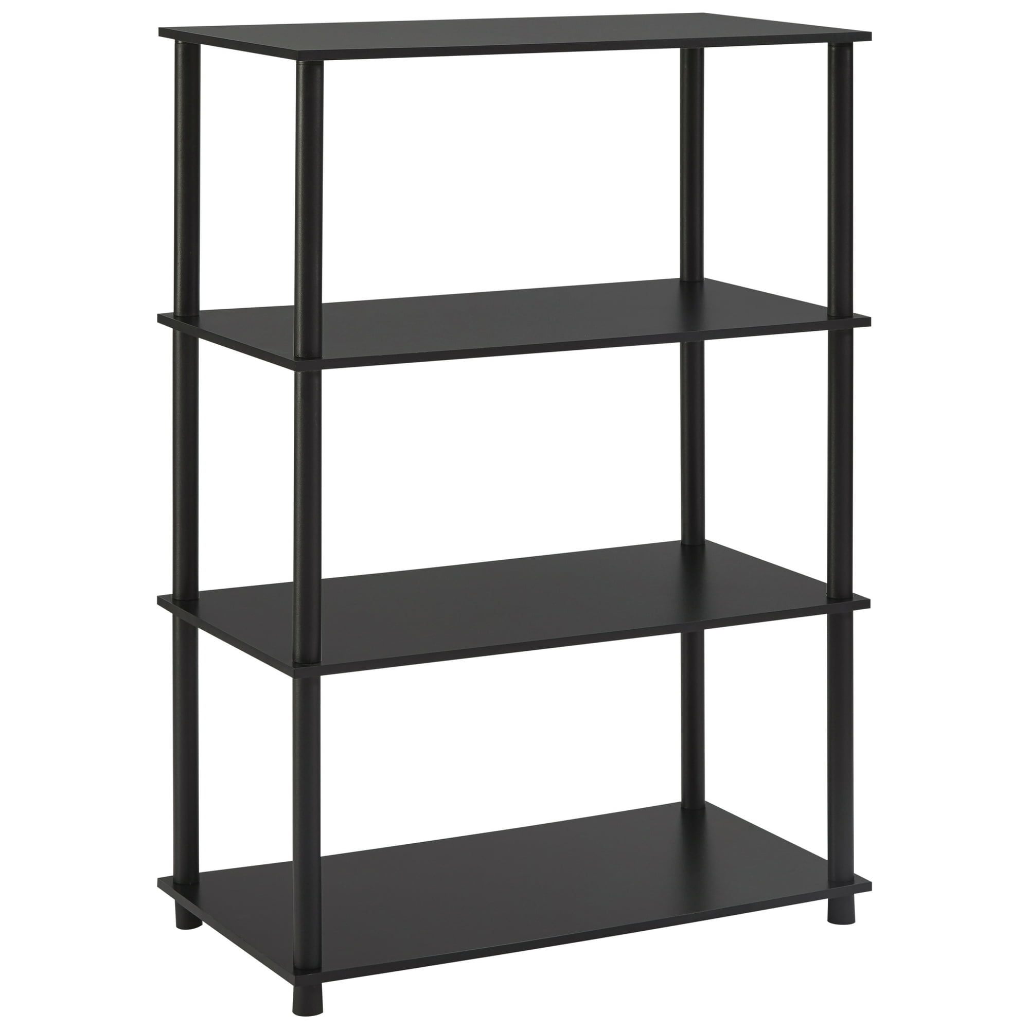 Mainstays No Tools 4-Shelf Bookcase, True Black Oak