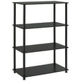 thumbnail image 2 of Mainstays No Tools 4-Shelf Bookcase, True Black Oak, 2 of 5
