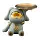 thumbnail image 4 of Estatua moderna de conejo con Bandeja de almacenamiento Sunnimix verde, 4 of 8
