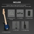 thumbnail image 4 of HOMCOM 30 Inch Electric Guitar 3/4 Size Beginner Starter Kit with 5W Amplifier, Strap, Strings, Picks, Carrying Case, Blue, 4 of 10