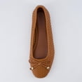 thumbnail image 6 of Cushionaire Audrey Woven Ballet Flats for Women | Round Closed Toe Dress Shoes, Bow Accent, Vegan Leather Upper, Comfortable Cushioned Footbed, Office Work Flat, 6 of 7