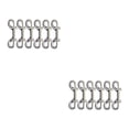 thumbnail image 3 of Inteprter 6 piezas de broches de perno reutilizables extraíbles de alta resistencia gancho de cierre de doble extremo para interior y exterior llavero Plata 2piezas Inteprter CBP197462, 3 of 5