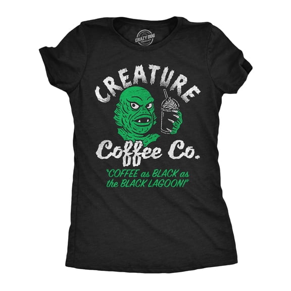 Womens Funny T Shirts Creature Coffee Co Sarcastic Tee For Ladies Womens Graphic Tees