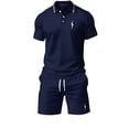 thumbnail image 4 of CONFREE Mens 2 Peice Shorts Sets Casual Men's Summer Outfits Set Graphic Polo Shirts Shorts Athletic Sweat Suit for Men, 4 of 6