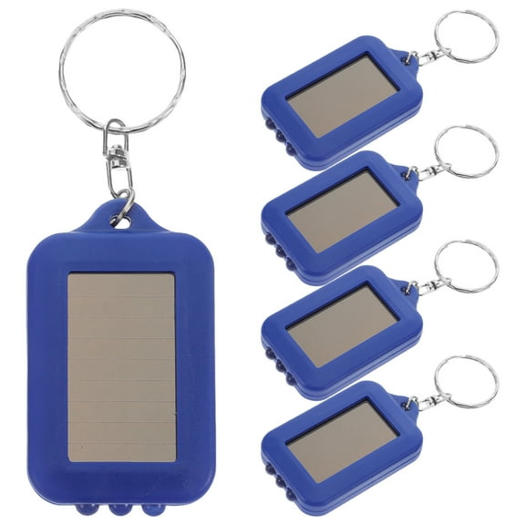 5 Pcs Portable Keychain Flashlight Rechargeable Solar Torch