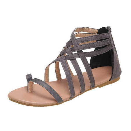 

Womens Summer Cross-tied Zipper Flat Sandals Woven Thong Ladies Sandals Summer Open Toe Slide Sandals Comfortable Flats Flip-Flops Sandal Casual Platforms Wedge Sandals Heeled Sandals A16971