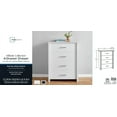 Mainstays Hillside 4Drawer Dresser, White Finish