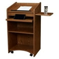 thumbnail image 6 of Oklahoma Sound Modern Wood Aristocrat Non-Sound Lectern in Medium Oak, 6 of 9
