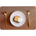 thumbnail image 1 of RENMTURE Faux Leather Placemats,Cup mat,Non-Slip, for Kitchen Dining Table,Conference,Restaurant,Coffee Shop (Walnut Brown, Rectangle)_Gift Of G, 1 of 5