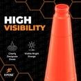 thumbnail image 2 of Xpose Safety 36 Inch Orange Traffic Cones - Multipurpose PVC Plastic Safety Cone for Parking, Soccer, Caution, Kids and Construction (12 pack), 2 of 7