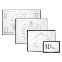 OFFIGAM Kitchen Silicone Pastry Mat Non Slip Heat Resistant Dough Rolling Surface White