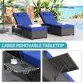 thumbnail image 5 of GAOMON Outdoor Chaise Lounge Chairs Set of 2, Patio Chaise Lounges, Patio Brown Rattan Reclining Chair with Thicken Cushion and Adjustable Backrest, Sunbathing Recliners for Outside Pool Patio, 5 of 7
