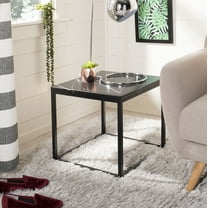SAFAVIEH Baize Modern Contemporary Square End Table, Black