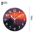 thumbnail image 2 of 16 Inch Wall Clock Battery Operated Silent Clock Decorative for Office, Kitchen, Outdoor, Living Room，February Valentines Day Holiday Multicolor, 2 of 4
