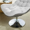 thumbnail image 5 of Modway Brighton Wicker Rattan Outdoor Patio Swivel Lounge Chair in Light Gray White, 5 of 6