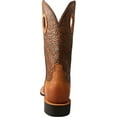 thumbnail image 3 of Twisted X Women's Ruff Stock Boot - Mid-calf Full-grain Leather Western Cowboy Boots with Floral Embroidery in Oiled Bomber, Tan & Tooled Brown, 10 B, 3 of 5