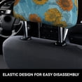 thumbnail image 4 of Kdxio Sunflowers Pattern Print 2 Piece Car Head Rest Covers Set Auto Front/Rear Seats Headrest Cover Universal Fit Most Cars,Sedan, SUV, 4 of 9