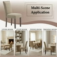 thumbnail image 4 of AFO Upholstered Dining Chairs Set of 6, Fabric Kitchen Side Chairs with Solid Wood Legs, Camel, 4 of 7
